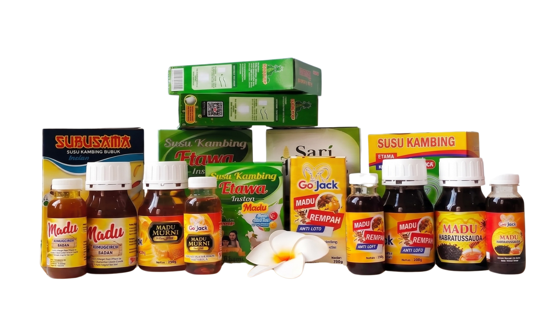 Koleksi produk Naga SP dengan Susu Kambing Etawa sebagai produk utama