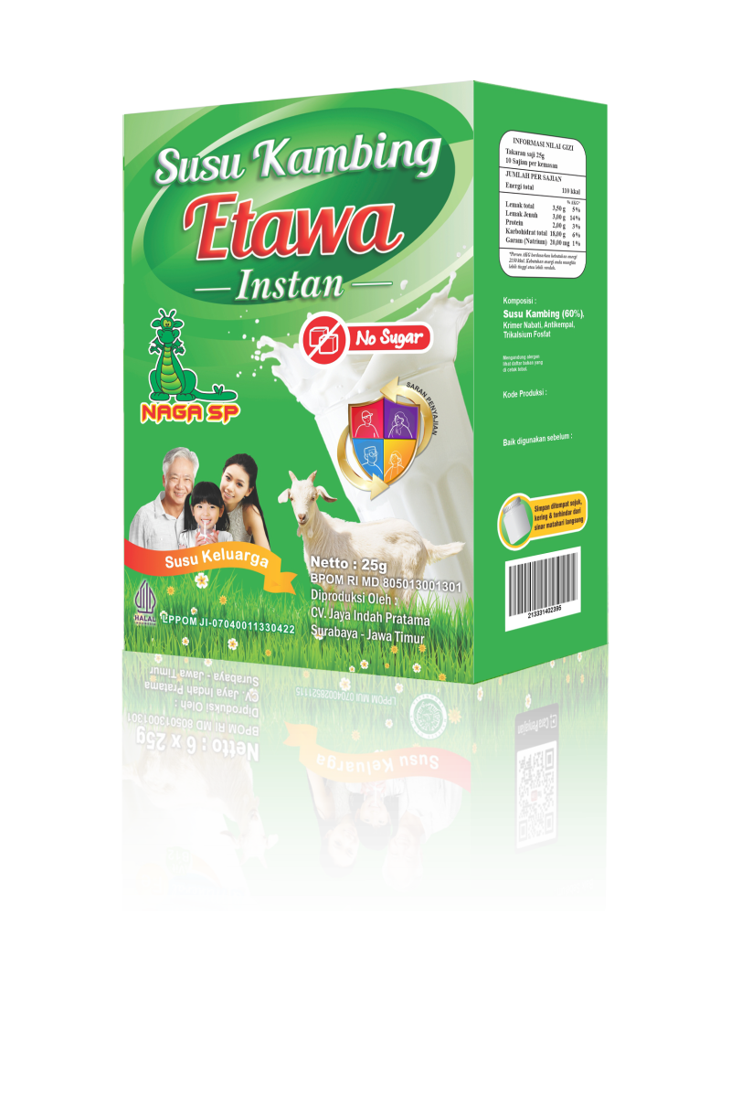 Susu Kambing Etawa NagaSP 6 Sachet Plain Diamond  25 gr